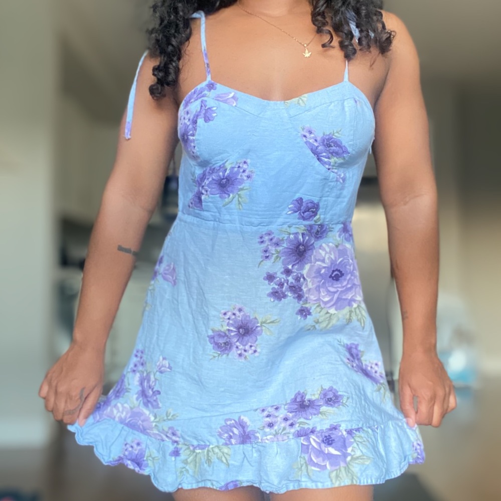 Mini Floral zip up dress